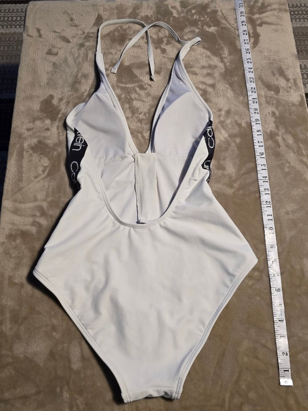 Calvin Klein 1 piece white bathing suit womans small - Picture 4 of 7